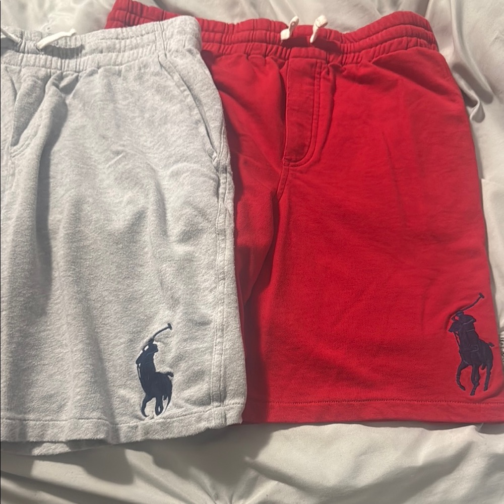 Polo by Ralph Lauren Red Athletic Shorts with Elastic Waistband